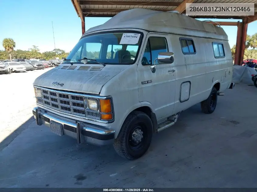 2B6KB31Z3NK120466 1992 Dodge Ram Van B350