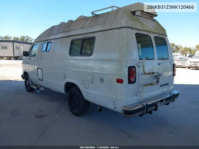 2B6KB31Z3NK120466 1992 Dodge Ram Van B350