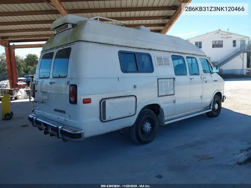 2B6KB31Z3NK120466 1992 Dodge Ram Van B350