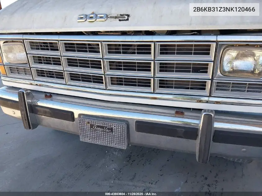 2B6KB31Z3NK120466 1992 Dodge Ram Van B350