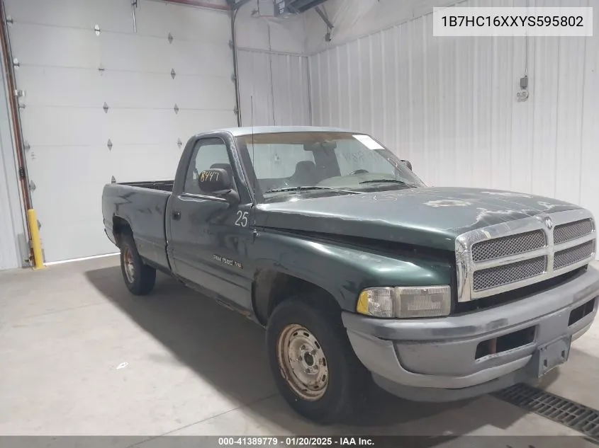 2000 Dodge Ram 1500 St/Work Special/Ws VIN: 1B7HC16XXYS595802 Lot: 41389779
