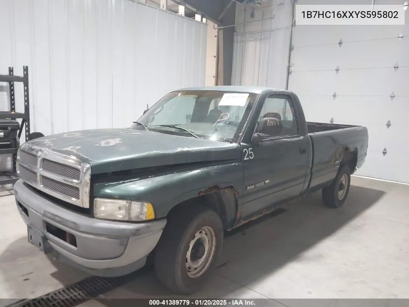 2000 Dodge Ram 1500 St/Work Special/Ws VIN: 1B7HC16XXYS595802 Lot: 41389779