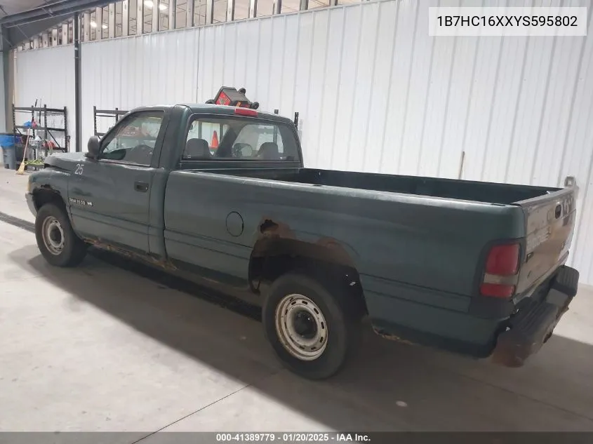 2000 Dodge Ram 1500 St/Work Special/Ws VIN: 1B7HC16XXYS595802 Lot: 41389779