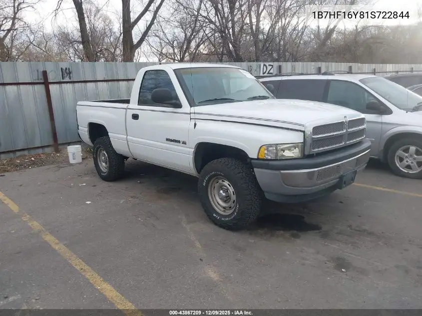 1B7HF16Y81S722844 2001 Dodge Ram 1500 St
