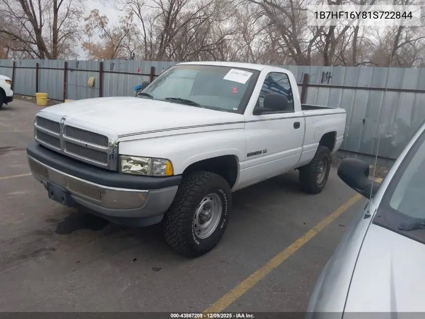 1B7HF16Y81S722844 2001 Dodge Ram 1500 St