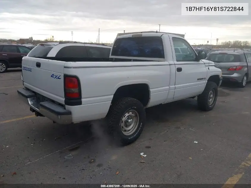 1B7HF16Y81S722844 2001 Dodge Ram 1500 St