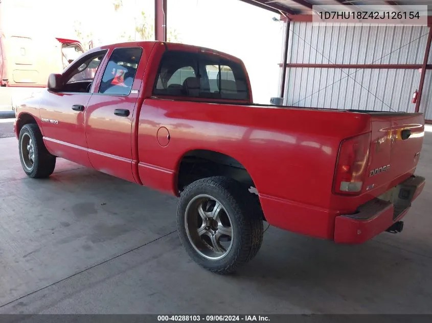 2002 Dodge Ram 1500 St VIN: 1D7HU18Z42J126154 Lot: 40288103