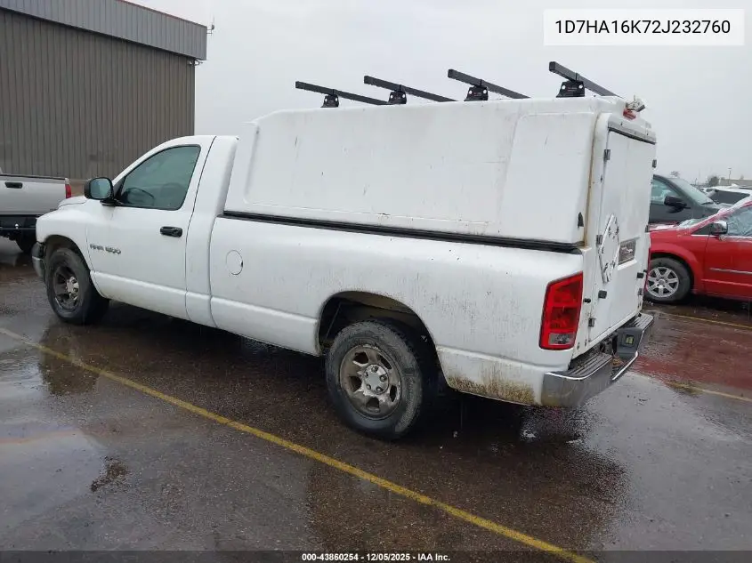 1D7HA16K72J232760 2002 Dodge Ram 1500 St