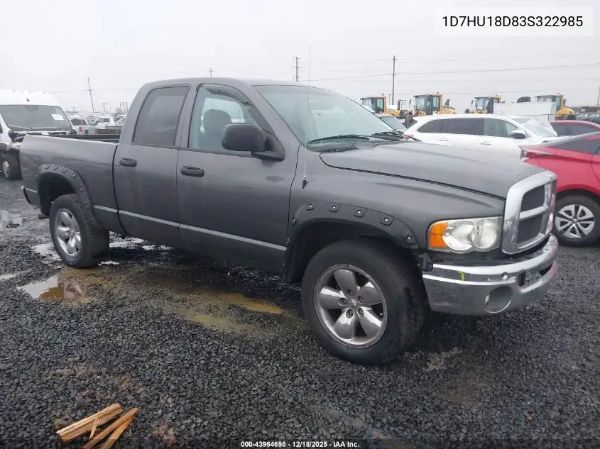 1D7HU18D83S322985 2003 Dodge Ram 1500 Slt/Laramie/St