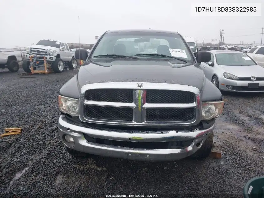 1D7HU18D83S322985 2003 Dodge Ram 1500 Slt/Laramie/St
