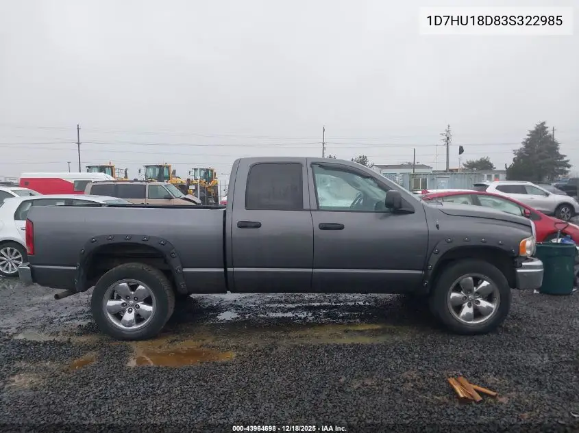 1D7HU18D83S322985 2003 Dodge Ram 1500 Slt/Laramie/St