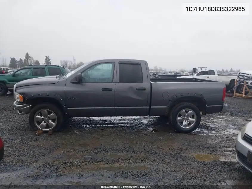 1D7HU18D83S322985 2003 Dodge Ram 1500 Slt/Laramie/St