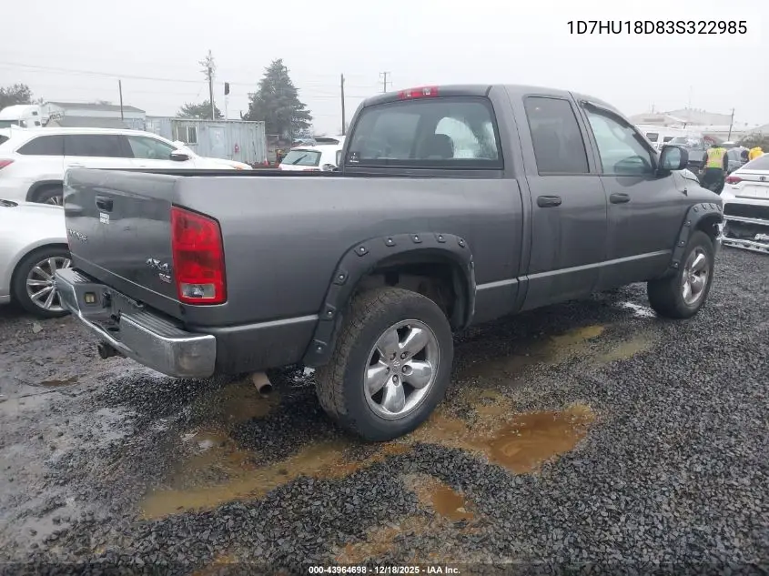 1D7HU18D83S322985 2003 Dodge Ram 1500 Slt/Laramie/St