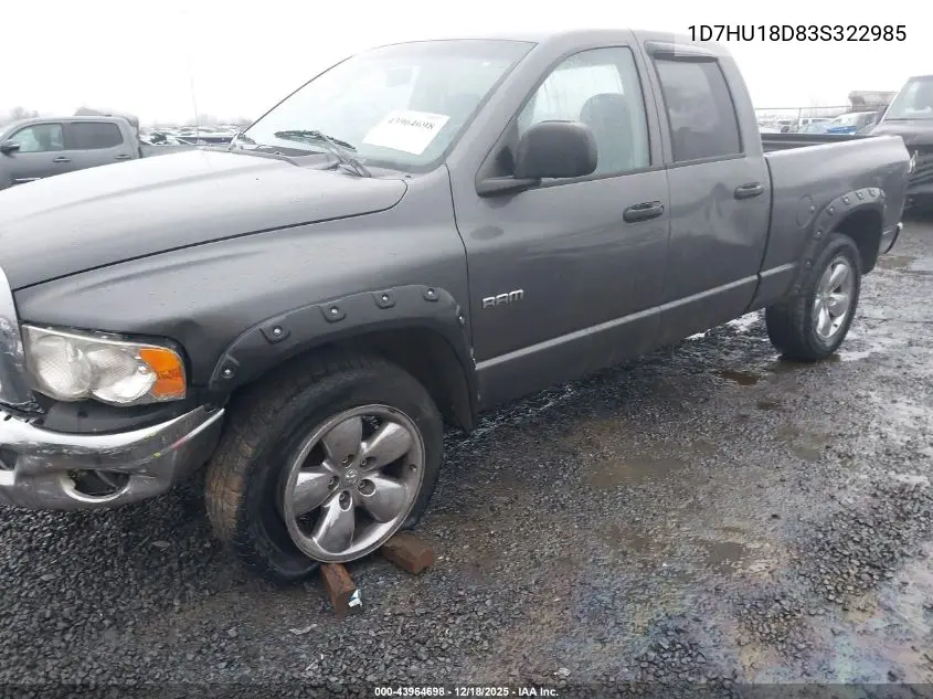 1D7HU18D83S322985 2003 Dodge Ram 1500 Slt/Laramie/St