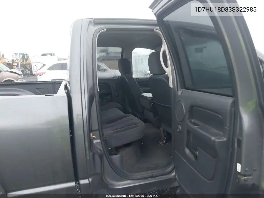 1D7HU18D83S322985 2003 Dodge Ram 1500 Slt/Laramie/St