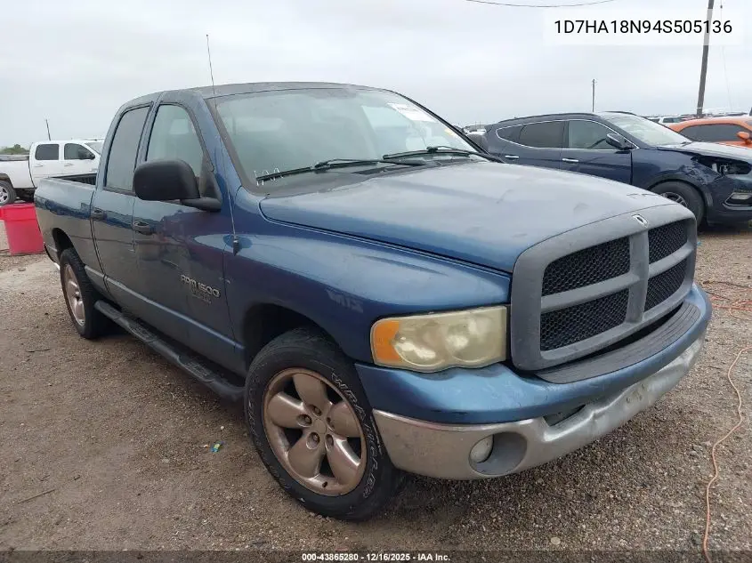 1D7HA18N94S505136 2004 Dodge Ram 1500 Slt/Laramie