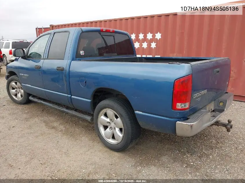 1D7HA18N94S505136 2004 Dodge Ram 1500 Slt/Laramie