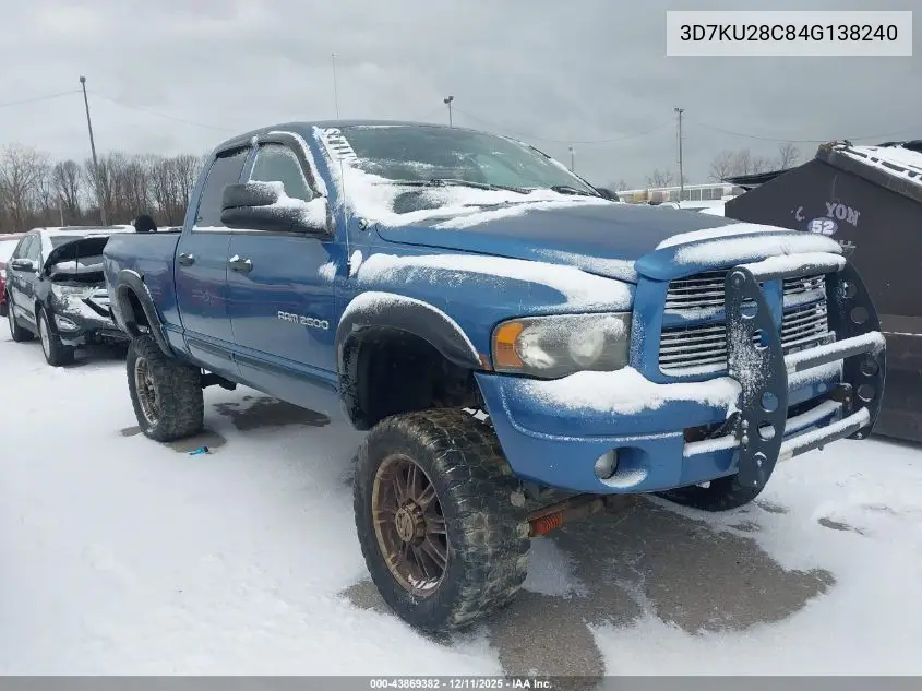 3D7KU28C84G138240 2004 Dodge Ram 2500 Slt/Laramie