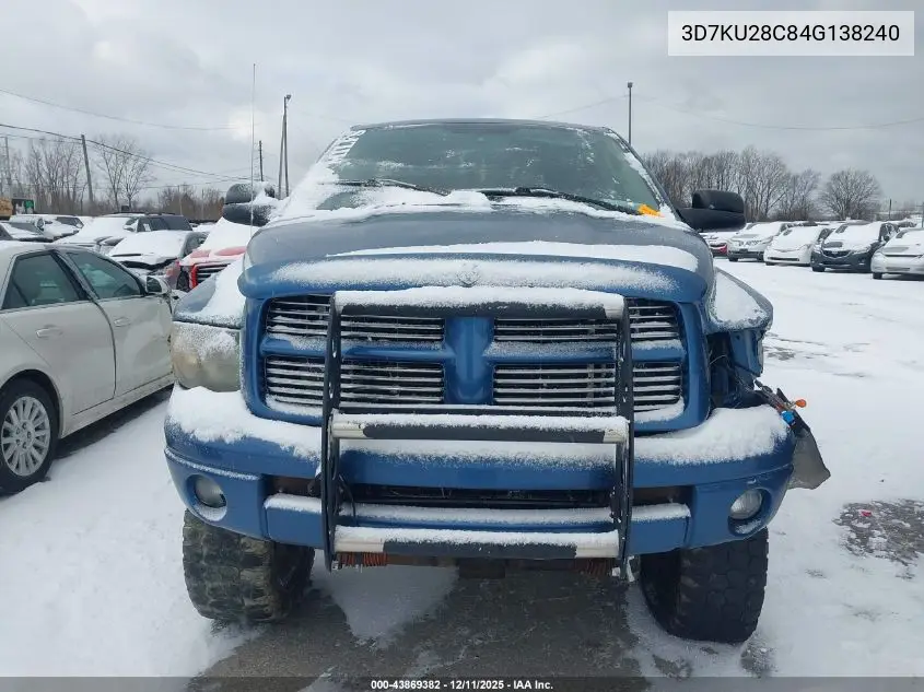 3D7KU28C84G138240 2004 Dodge Ram 2500 Slt/Laramie