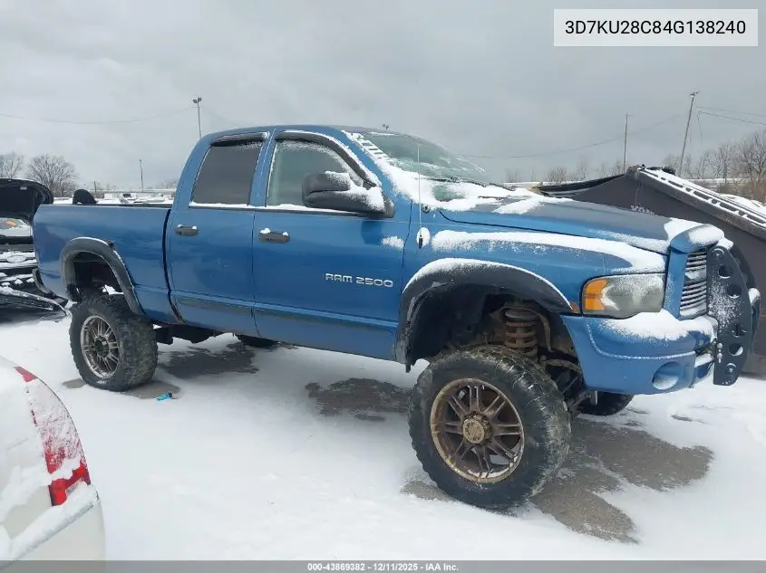 3D7KU28C84G138240 2004 Dodge Ram 2500 Slt/Laramie