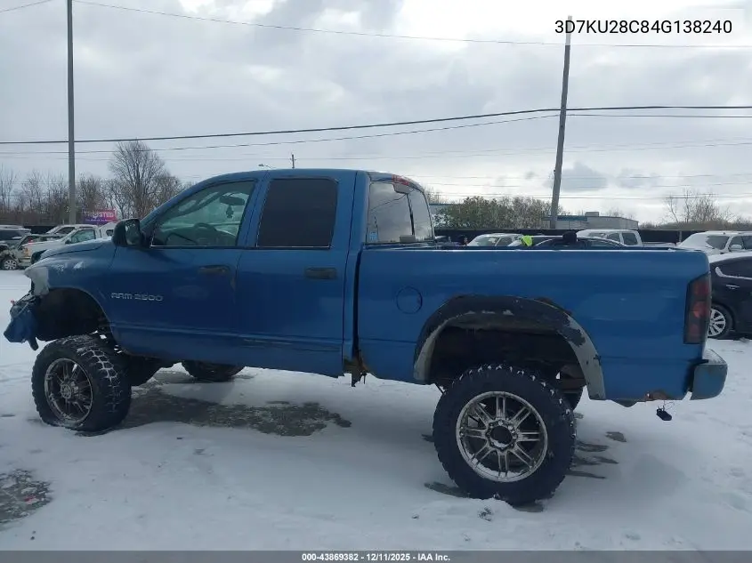 3D7KU28C84G138240 2004 Dodge Ram 2500 Slt/Laramie