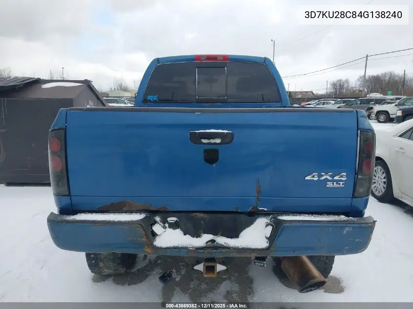 3D7KU28C84G138240 2004 Dodge Ram 2500 Slt/Laramie