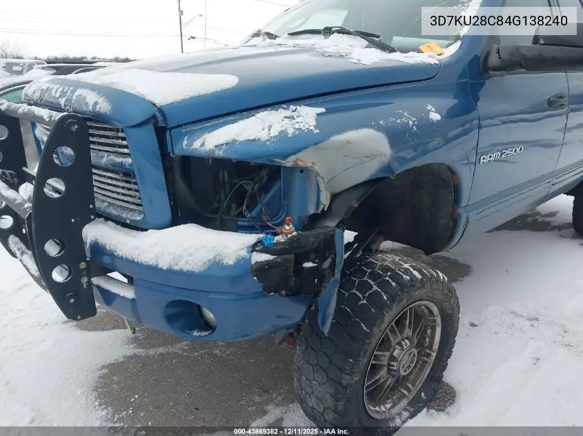 3D7KU28C84G138240 2004 Dodge Ram 2500 Slt/Laramie