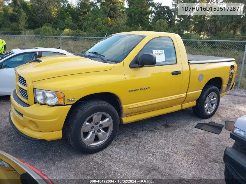 1D7HU16D15J517287 2005 Dodge Ram 1500 Slt/Laramie