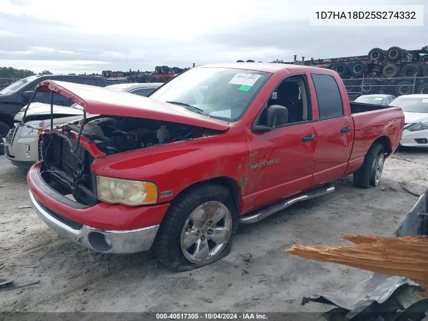 2005 Dodge Ram 1500 Slt/Laramie VIN: 1D7HA18D25S274332 Lot: 40517305