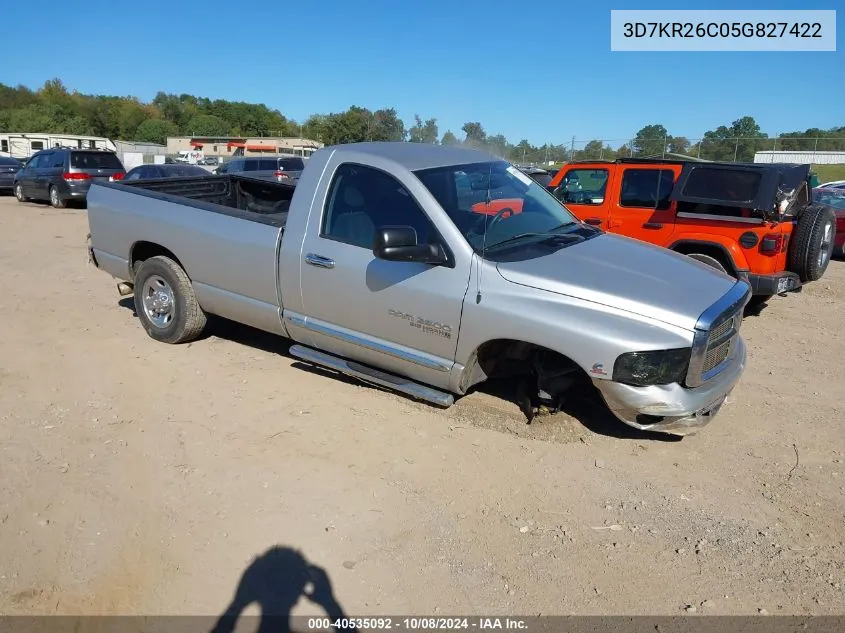 3D7KR26C05G827422 2005 Dodge Ram 2500 Slt/Laramie