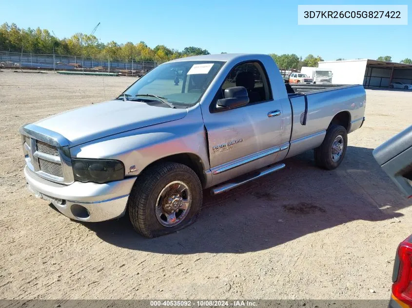 3D7KR26C05G827422 2005 Dodge Ram 2500 Slt/Laramie