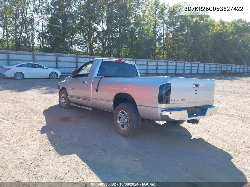 3D7KR26C05G827422 2005 Dodge Ram 2500 Slt/Laramie