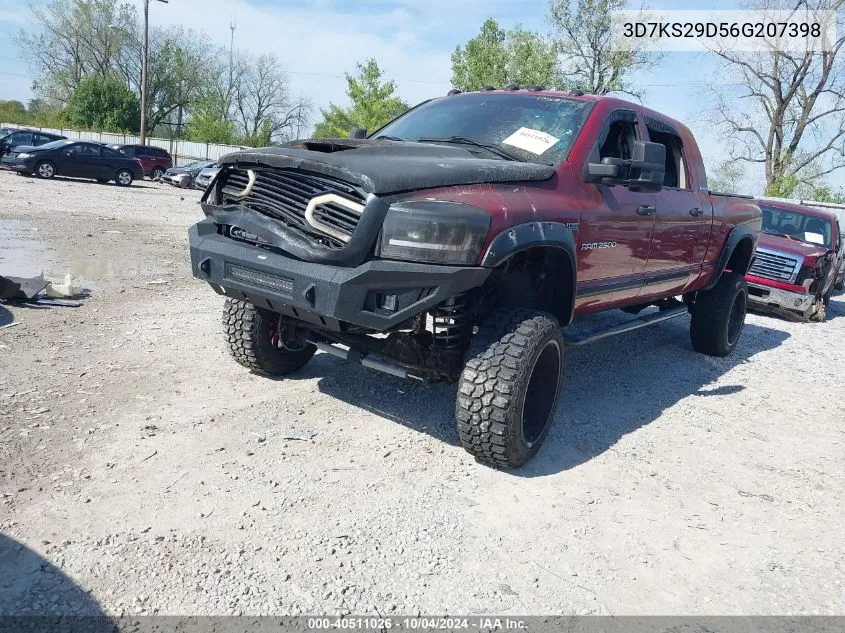 3D7KS29D56G207398 2006 Dodge Ram 2500 Slt