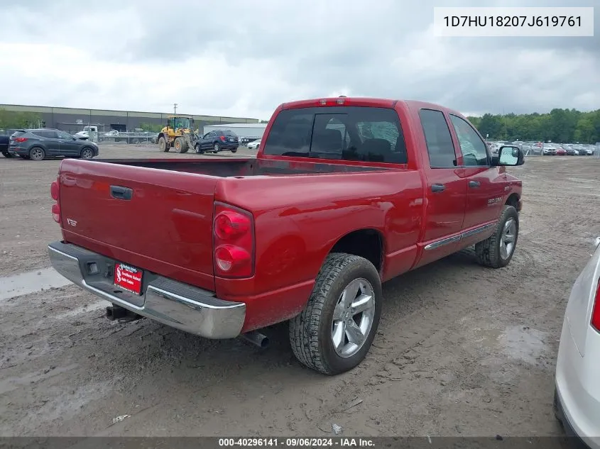 2007 Dodge Ram 1500 Slt/Trx4 Off Road/Sport VIN: 1D7HU18207J619761 Lot: 40296141