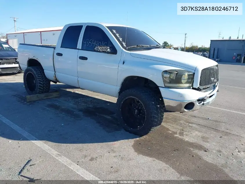 3D7KS28A18G246712 2008 Dodge Ram 2500 Slt/Power Wagon