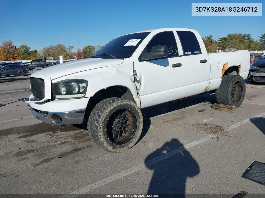 3D7KS28A18G246712 2008 Dodge Ram 2500 Slt/Power Wagon