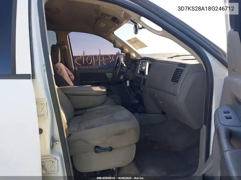 3D7KS28A18G246712 2008 Dodge Ram 2500 Slt/Power Wagon