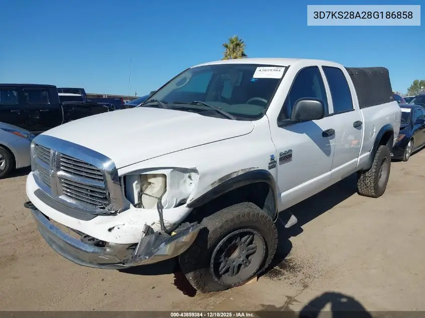 3D7KS28A28G186858 2008 Dodge Ram 2500 Slt/Power Wagon