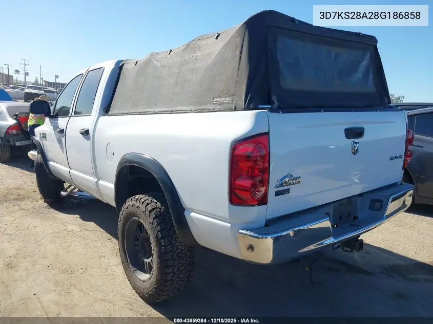 3D7KS28A28G186858 2008 Dodge Ram 2500 Slt/Power Wagon