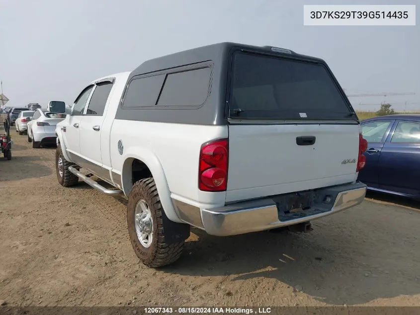 3D7KS29T39G514435 2009 Dodge Ram 2500