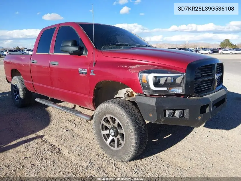3D7KR28L39G536108 2009 Dodge Ram 2500 Slt