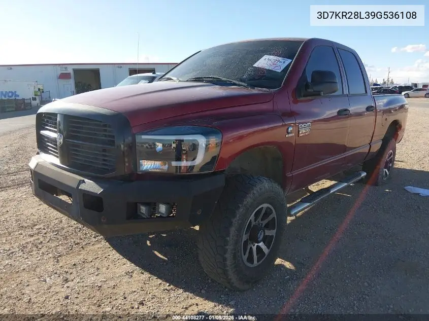 3D7KR28L39G536108 2009 Dodge Ram 2500 Slt