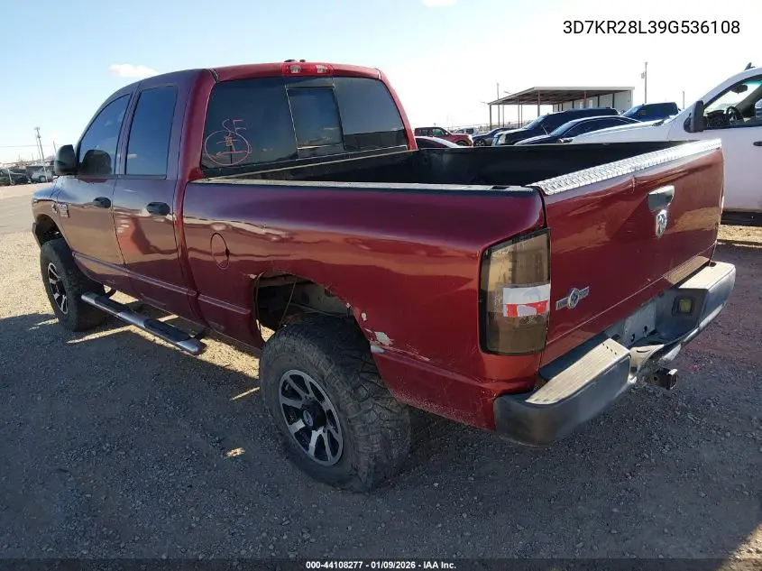 3D7KR28L39G536108 2009 Dodge Ram 2500 Slt