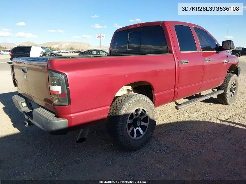 3D7KR28L39G536108 2009 Dodge Ram 2500 Slt