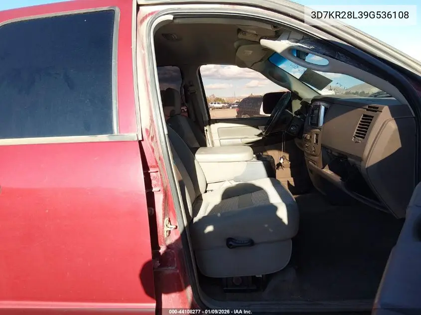 3D7KR28L39G536108 2009 Dodge Ram 2500 Slt