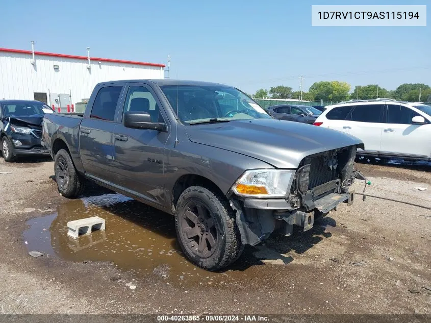 2010 Dodge Ram 1500 St VIN: 1D7RV1CT9AS115194 Lot: 40263565