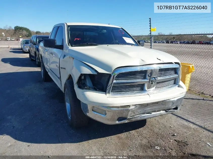 1D7RB1GT7AS226040 2010 Dodge Ram 1500 Slt/Sport/Trx
