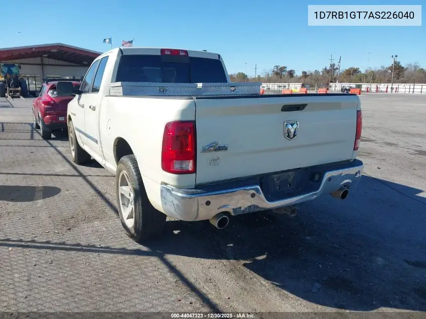 1D7RB1GT7AS226040 2010 Dodge Ram 1500 Slt/Sport/Trx