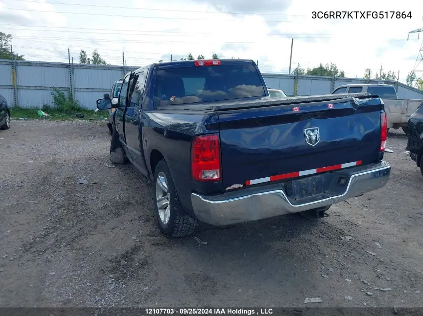 3C6RR7KTXFG517864 2015 Dodge Ram 1500