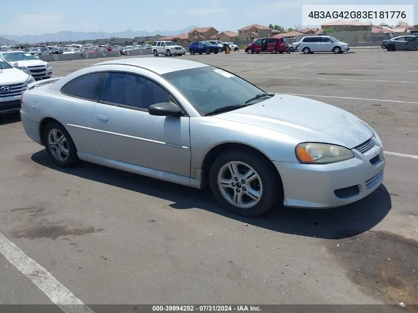 4B3AG42G83E181776 2003 Dodge Stratus Se